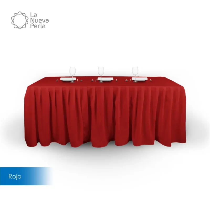 Bambalina Tergal Liverpool 244x76x74 cm (para tablón 244×75 cm) Rojo