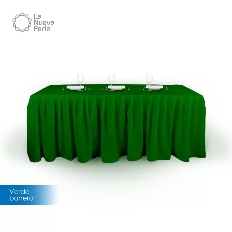 Bambalina Tergal Liverpool 244x76x74 cm (para tablón 244×75 cm) Verde Bandera