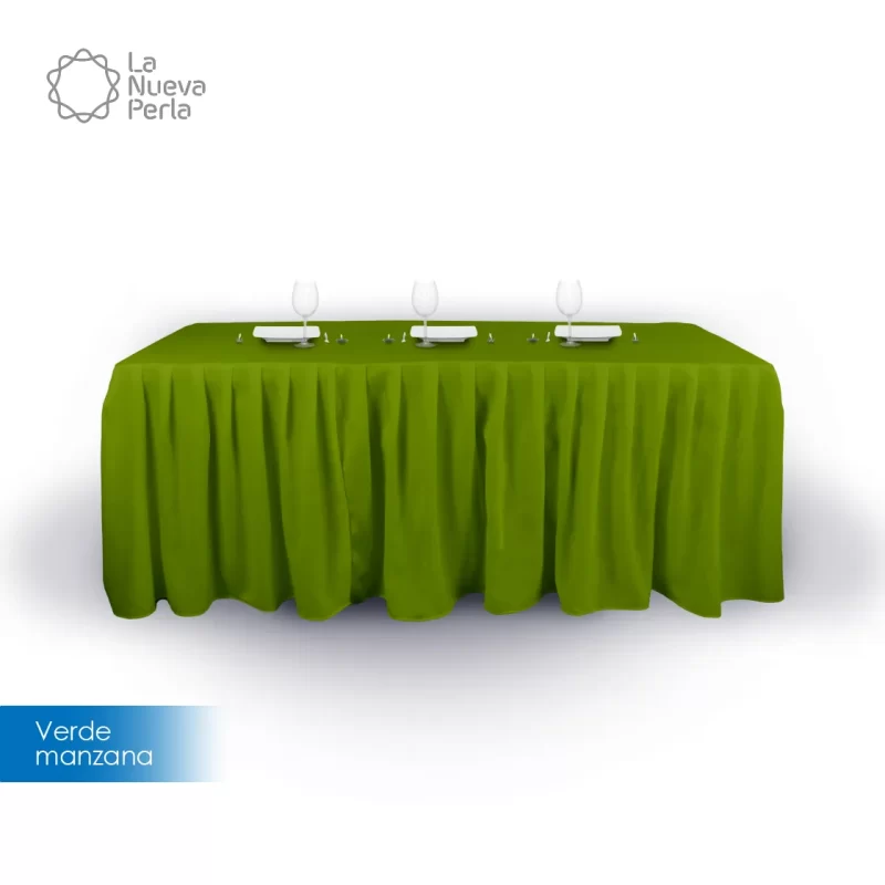 Bambalina Tergal Liverpool 244x76x74 cm (para tablón 244×75 cm) Verde Manzana