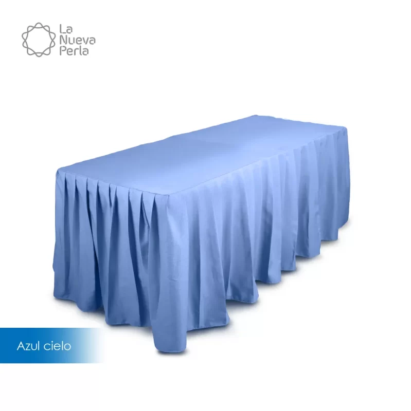 Bambalina Lino Venecia 244x75x75 cm (para tablón 244x75 cm) Azul Cielo