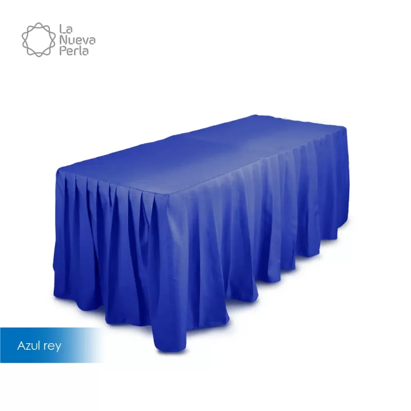 Bambalina Lino Venecia 244x75x75 cm (para tablón 244x75 cm) Azul Rey