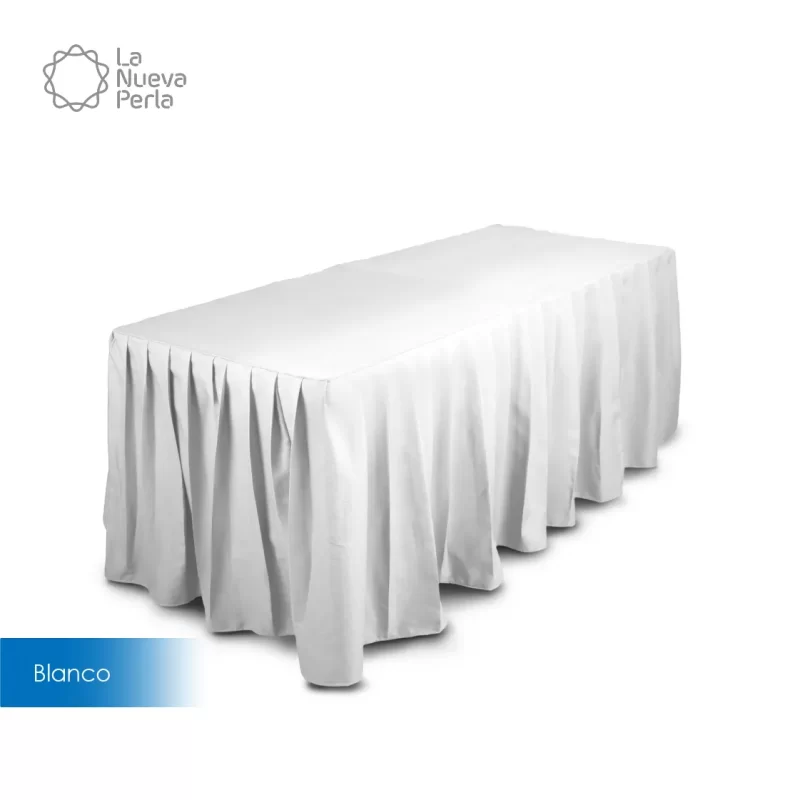 Bambalina Lino Venecia 244x75x75 cm (para tablón 244x75 cm) Blanco