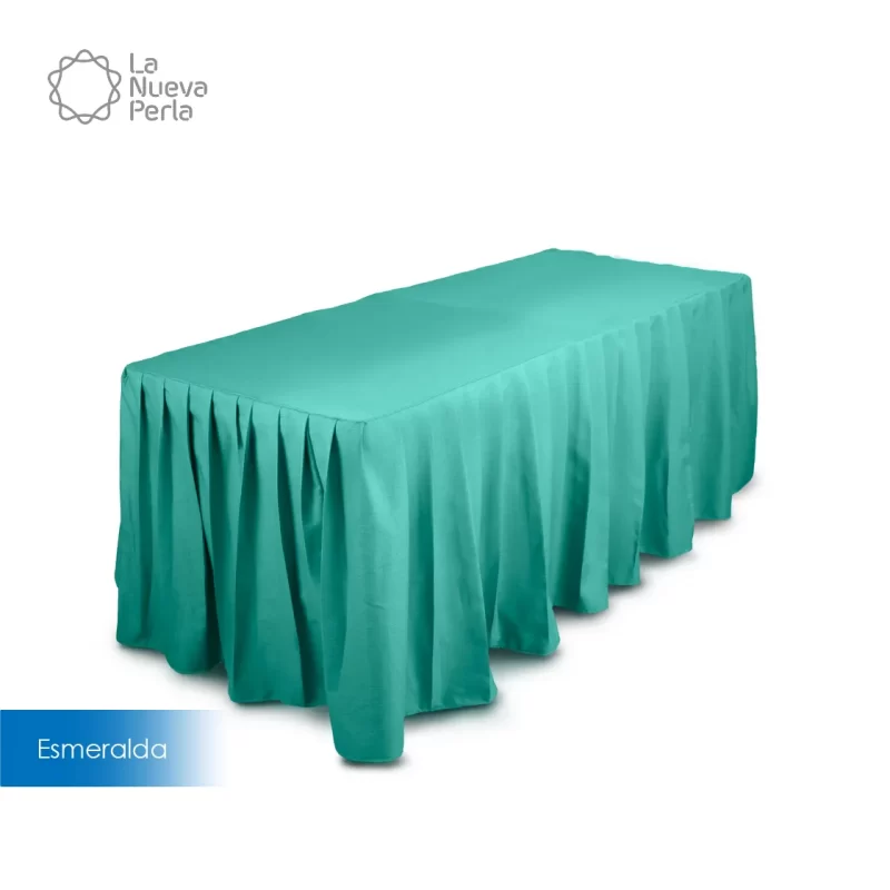 Bambalina Lino Venecia 244x75x75 cm (para tablón 244x75 cm) Verde Esmeralda