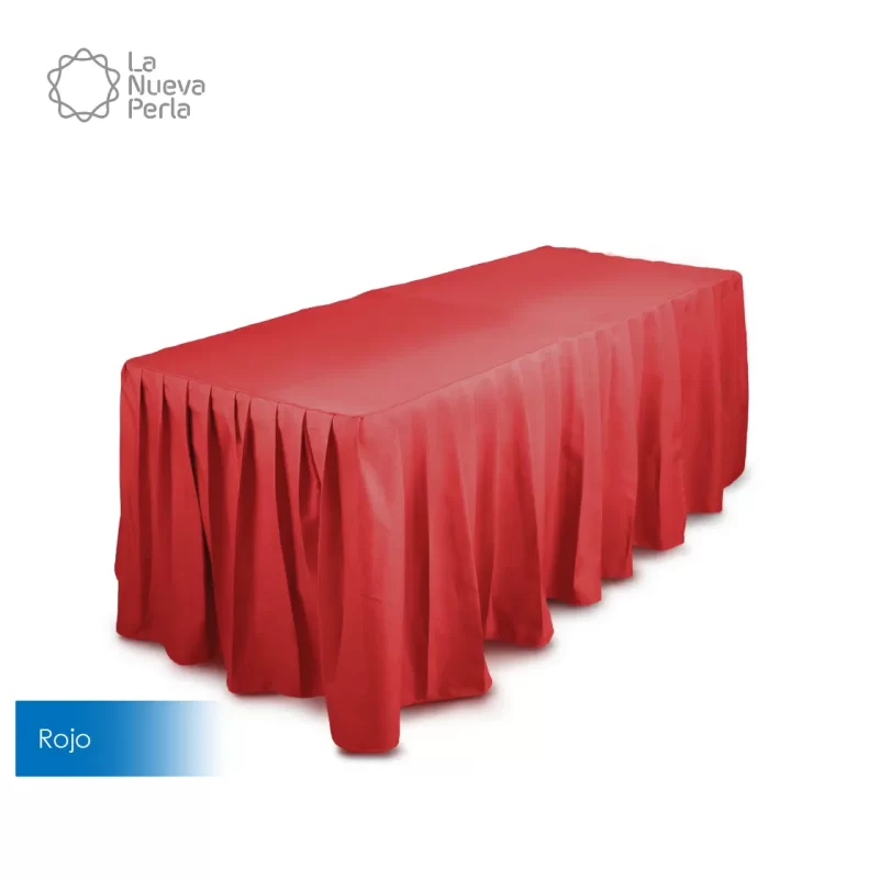 Bambalina Lino Venecia 244x75x75 cm (para tablón 244x75 cm) Rojo
