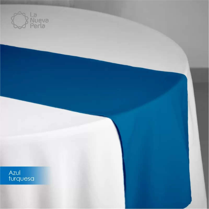 Camino de mesa Tergal Liverpool 50x200 Azul Turquesa