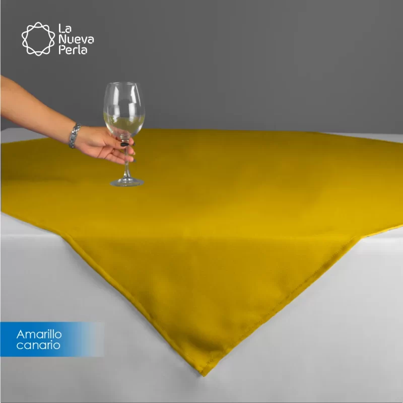 Cubre mantel Tergal Liverpool 145x145 cm Amarillo Canario