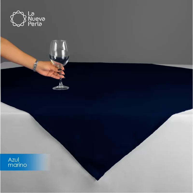 Cubre mantel Tergal Liverpool 145x145 cm Azul Marino