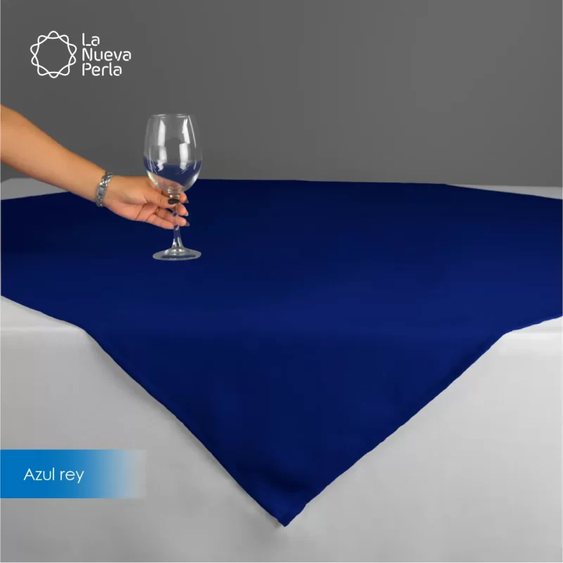 Cubre mantel Tergal Liverpool 145x145 cm Azul Rey