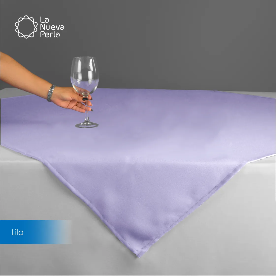 Cubre mantel Tergal Liverpool 145x145 cm Lila: imagen 1