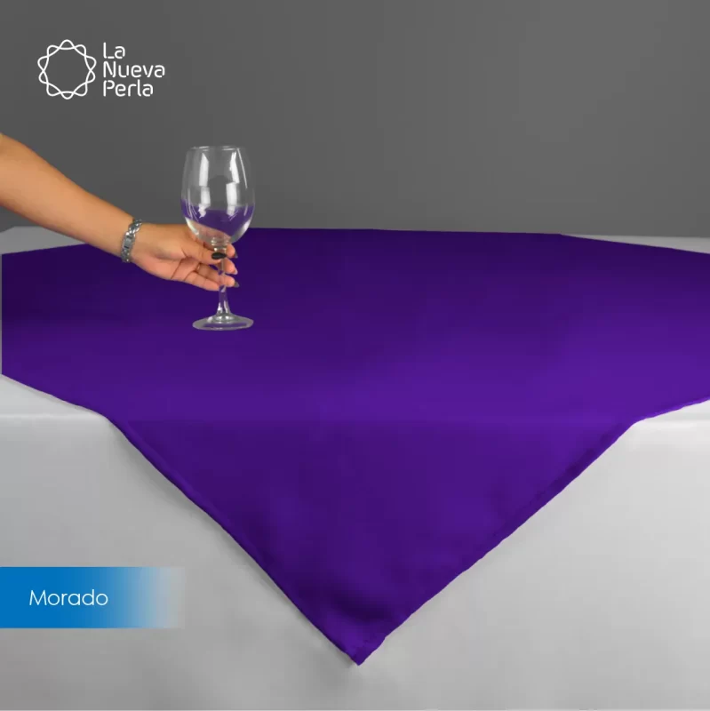 Cubre mantel Tergal Liverpool 145x145 cm Morado