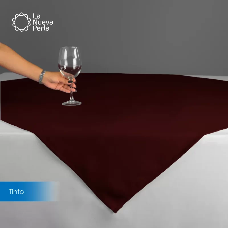 Cubre mantel Tergal Liverpool 145x145 cm Tinto