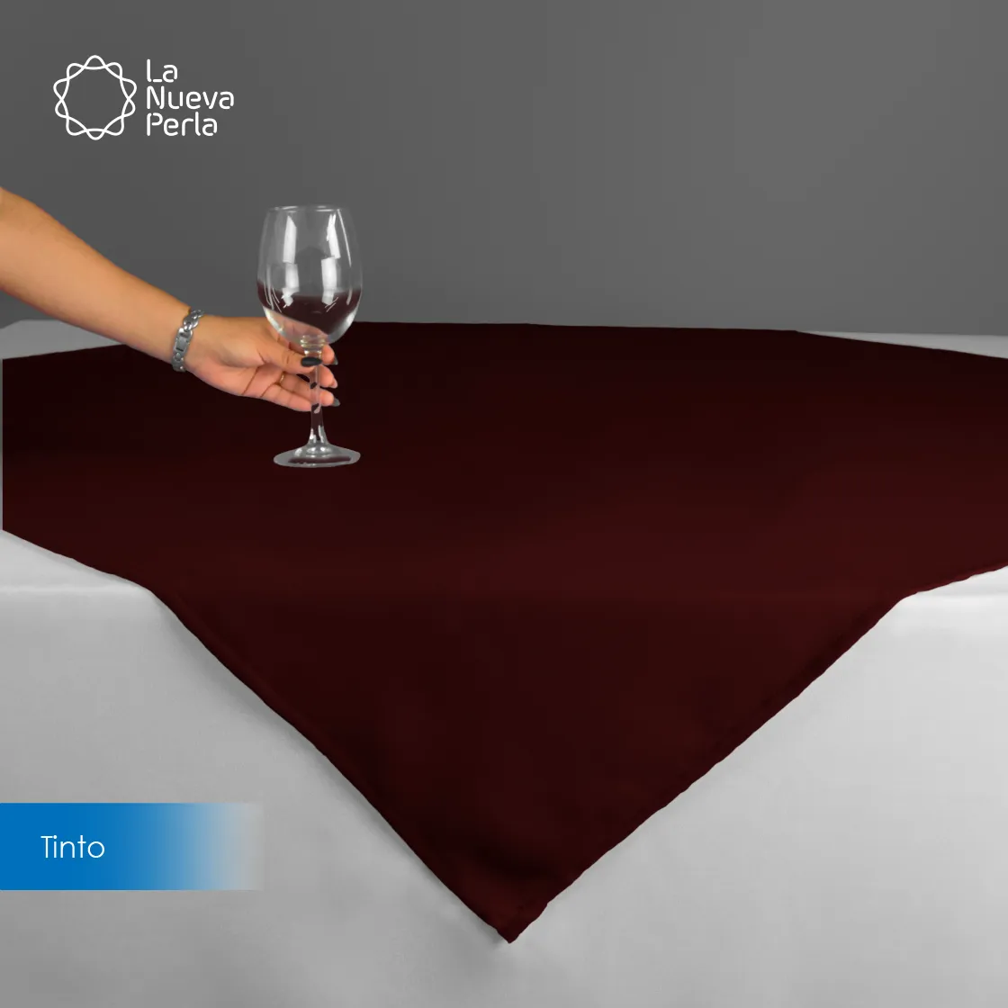 Cubre mantel Tergal Liverpool 145x145 cm Tinto: imagen 1