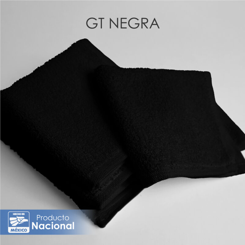 Toalla facial GT Negro 30 x 30 cm