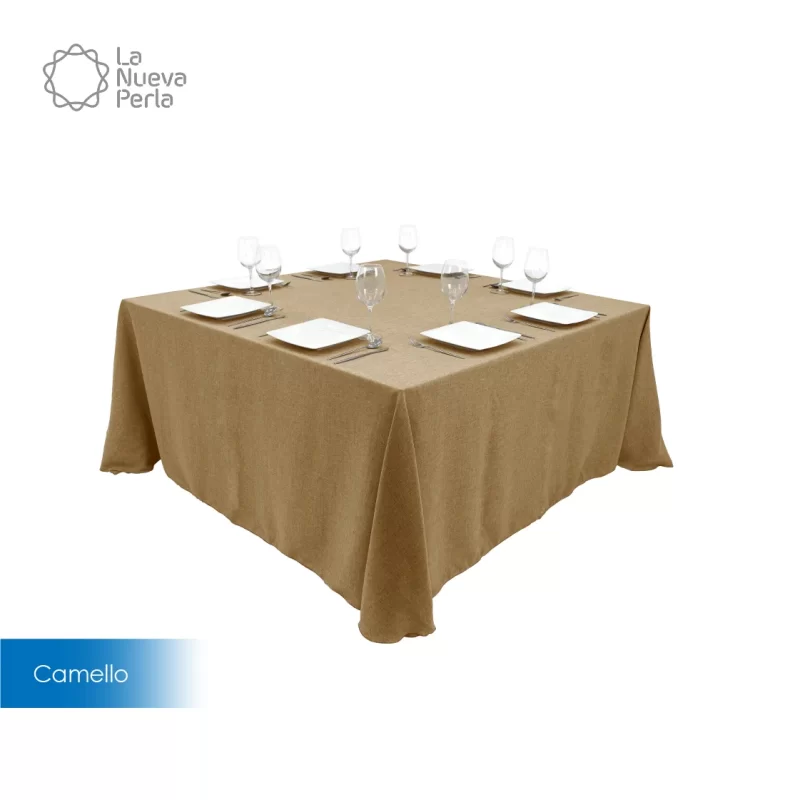 Mantel Imperial Lino Ginebra 2.90 X 2.90 M Camello
