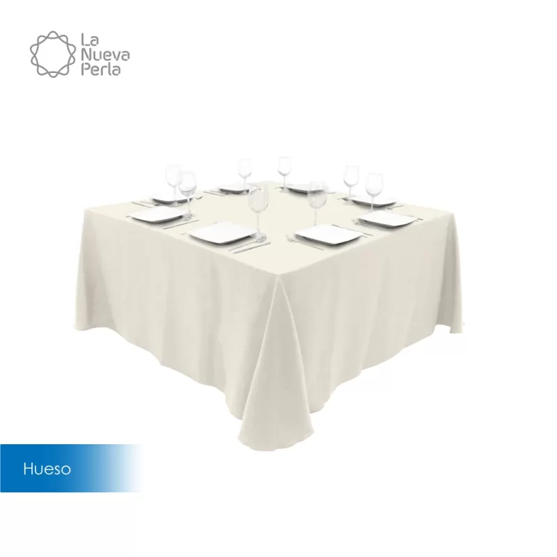 Mantel Imperial Lino Ginebra 2.90 X 2.90 M Hueso