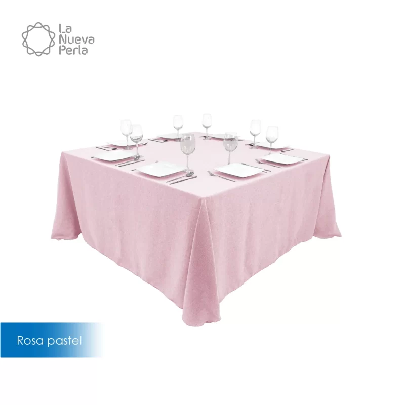 Mantel Imperial Lino Ginebra 2.90 X 2.90 M Rosa Pastel
