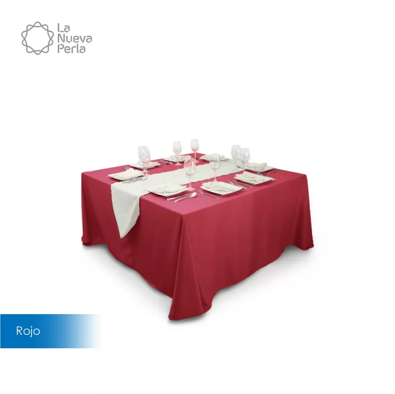 Mantel Imperial Lino Venecia 2.90 X 2.90 M Rojo