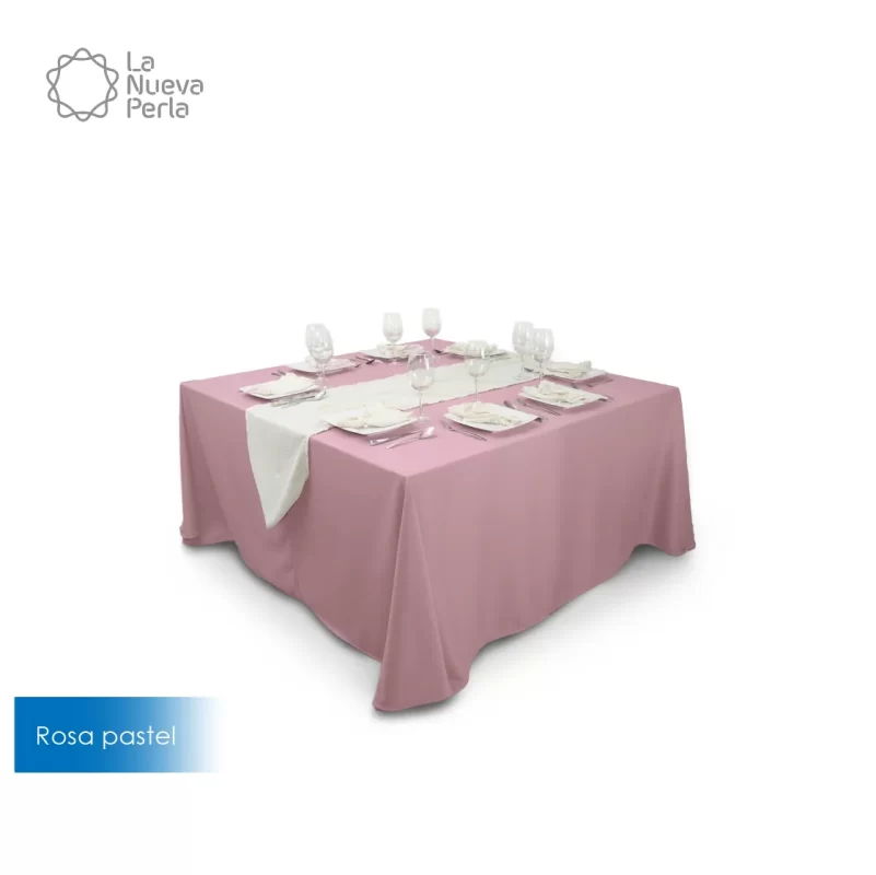 Mantel Imperial Lino Venecia 2.90 X 2.90 M Rosa Pastel