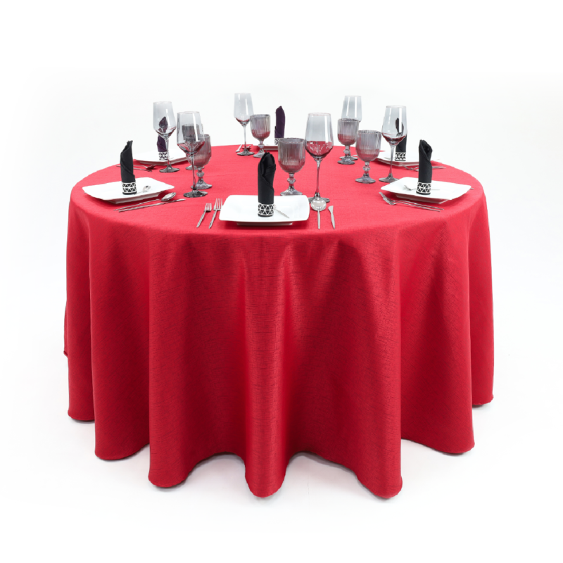Mantel Yackard Redondo YE-227 VENECIA ROJO
