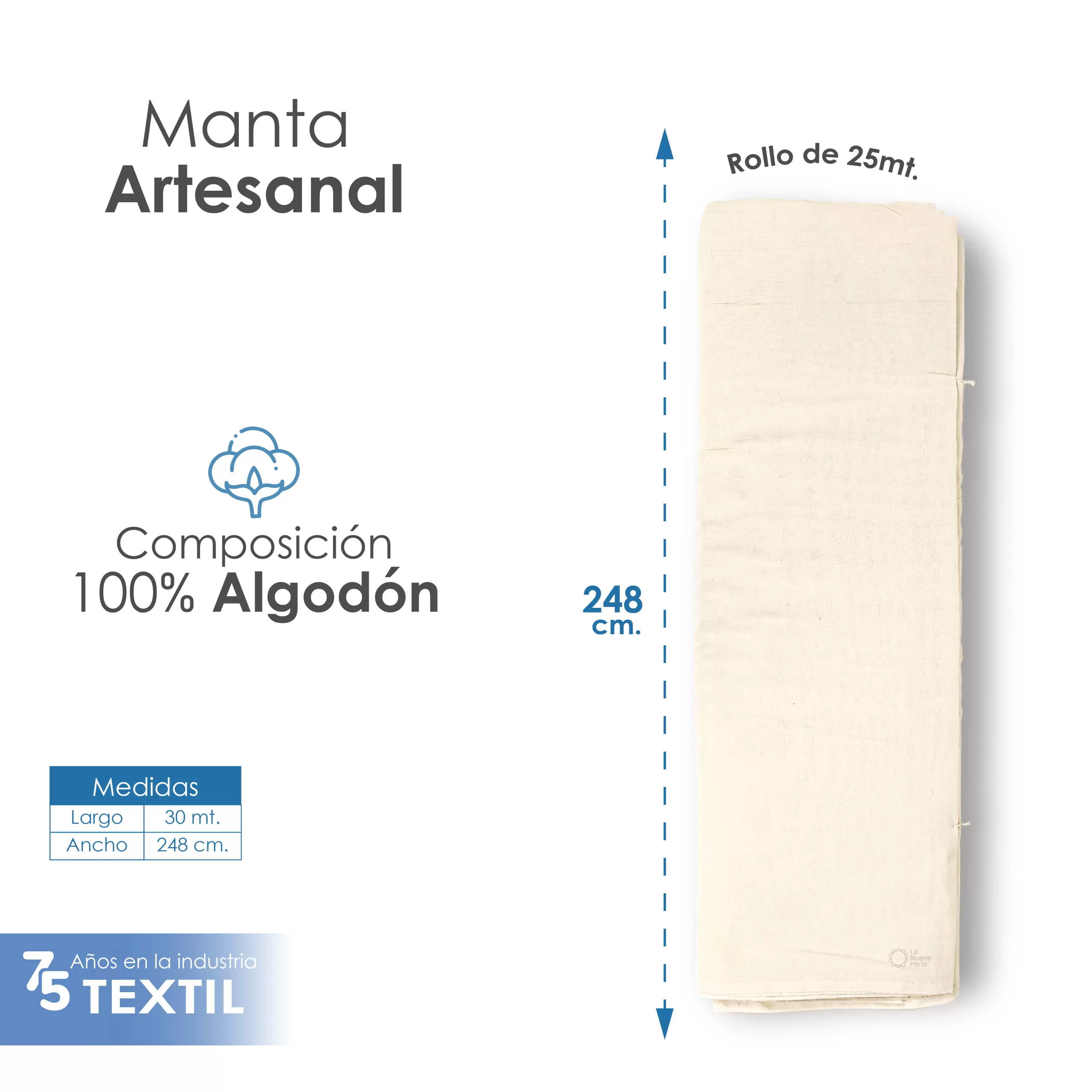 Manta Artesanal 248 Cruda: imagen 2