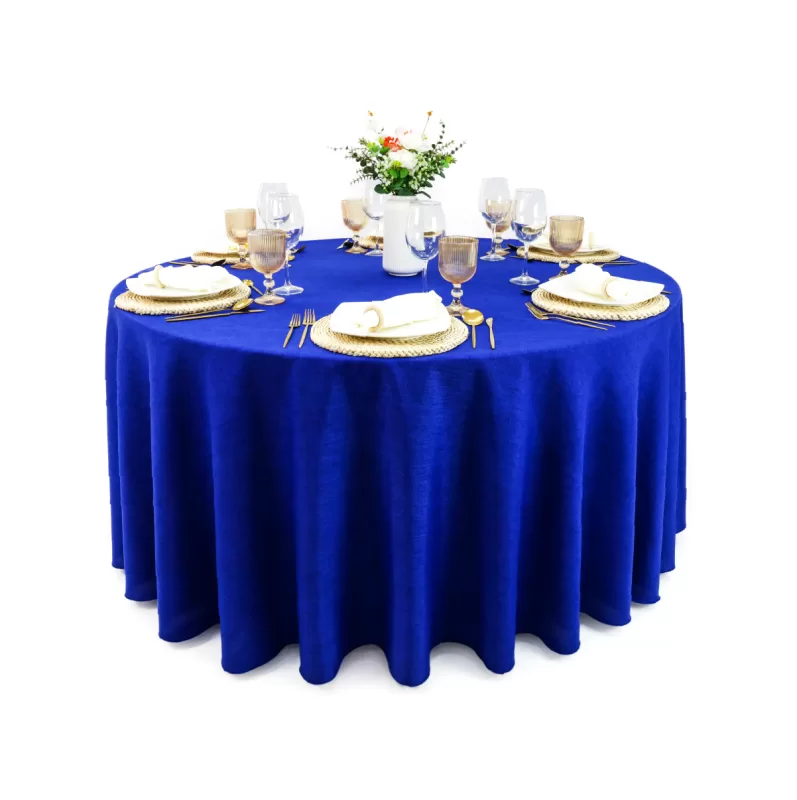 Mantel Redondo Lino Ginebra 2.90 D Azul Rey