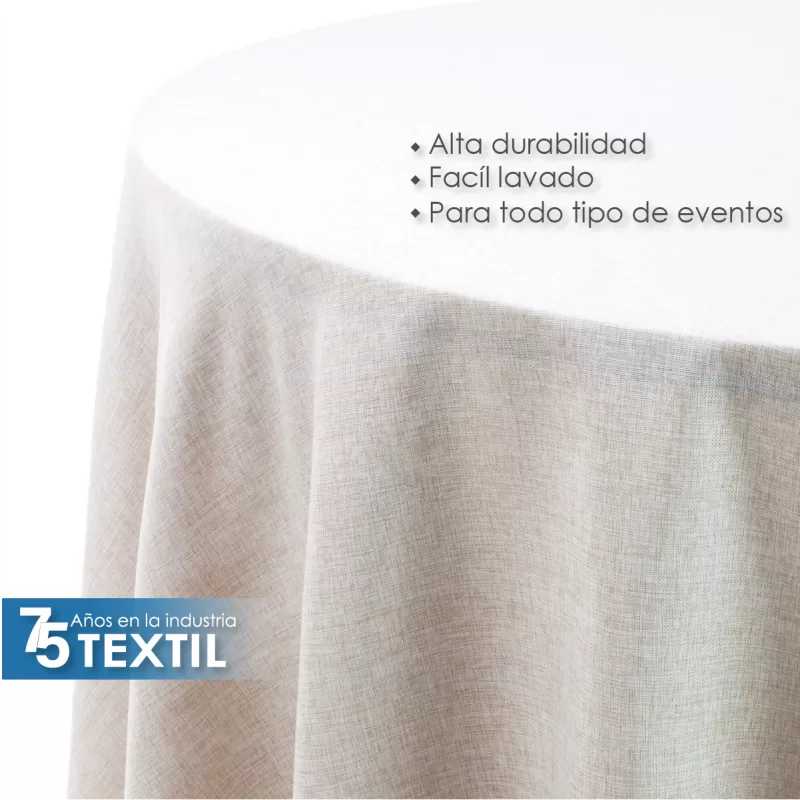 Mantel Redondo Lino Ginebra 2.90 D Arena