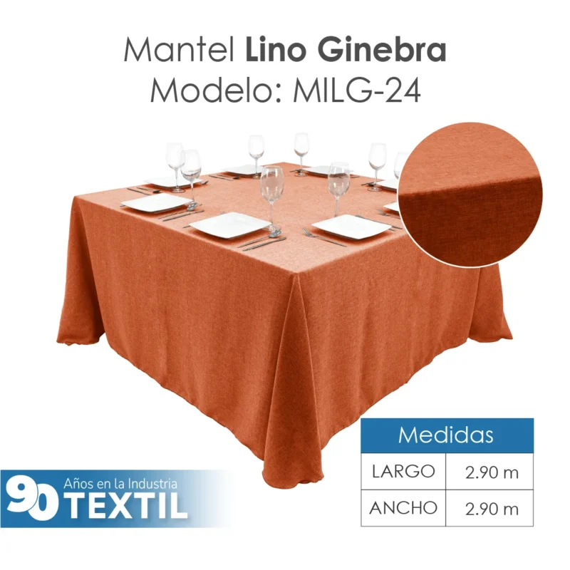 Mantel Imperial Lino Ginebra 2.90 X 2.90 M Shedron