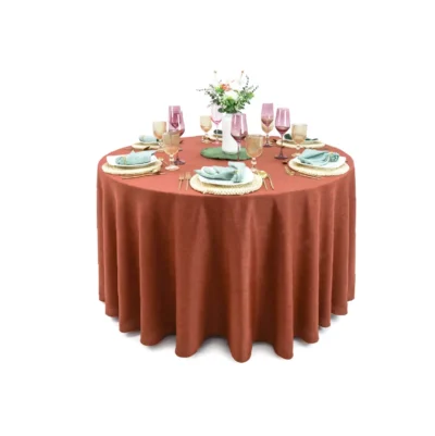 Mantel Redondo Lino Ginebra 2.90 D Tabaco