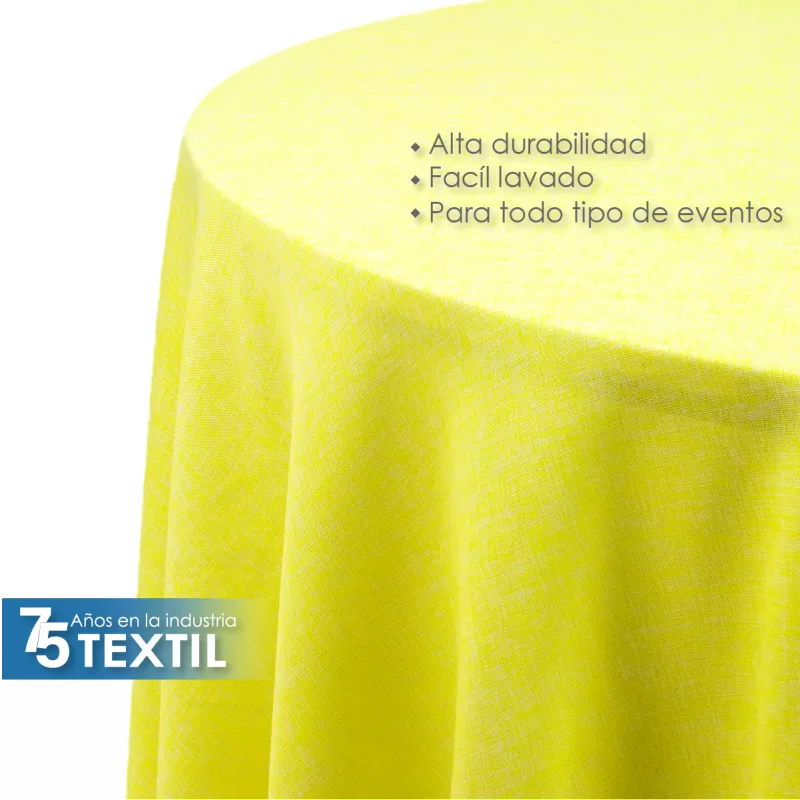 Mantel Redondo Lino Ginebra 2.90 D Amarillo