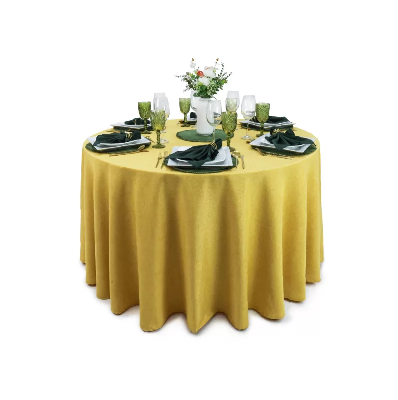 Mantel Redondo Lino Ginebra 2.90 D Mostaza