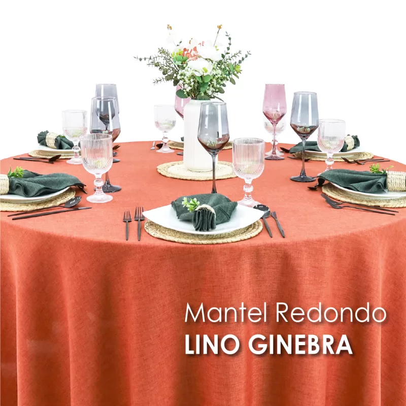 Mantel Redondo Lino Ginebra 2.90 D Shedron