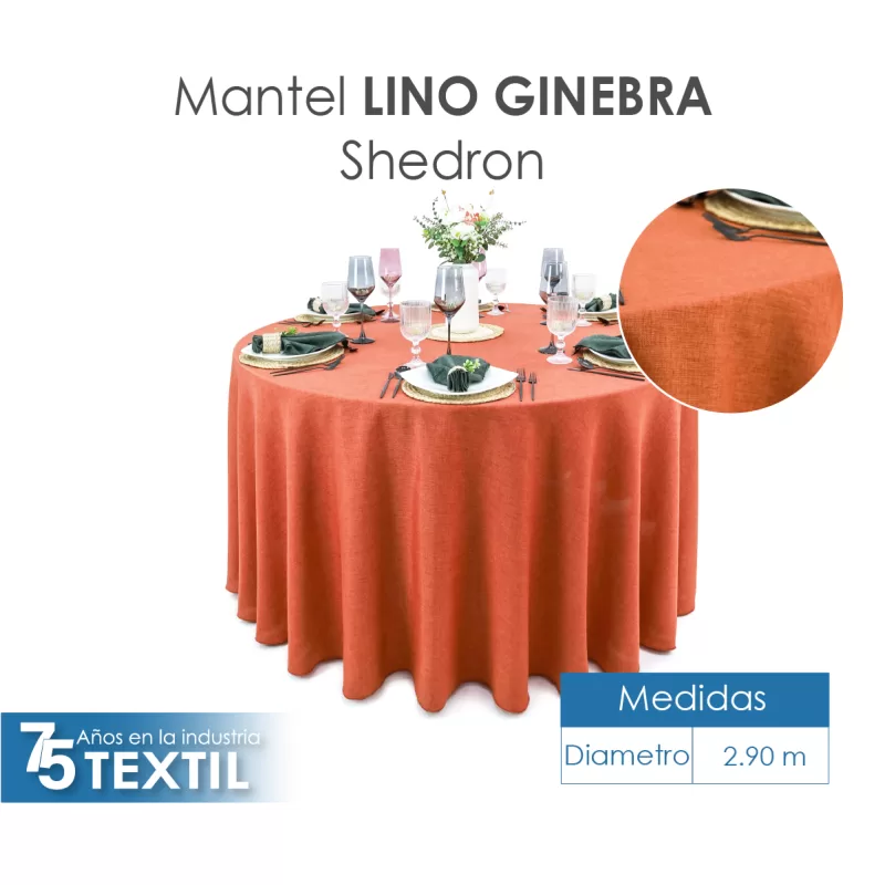Mantel Redondo Lino Ginebra 2.90 D Shedron