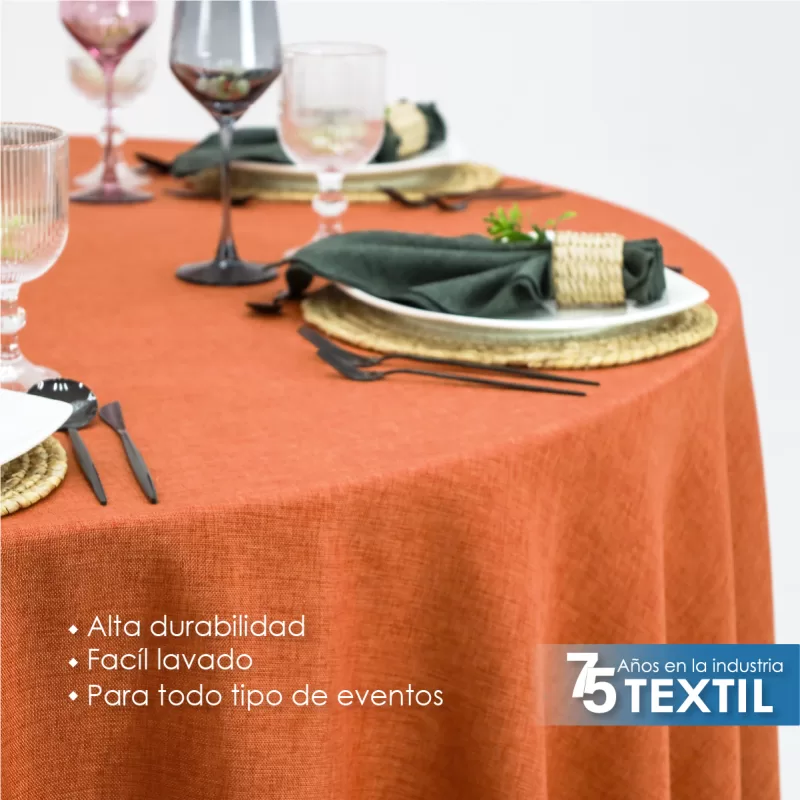 Mantel Redondo Lino Ginebra 2.90 D Shedron