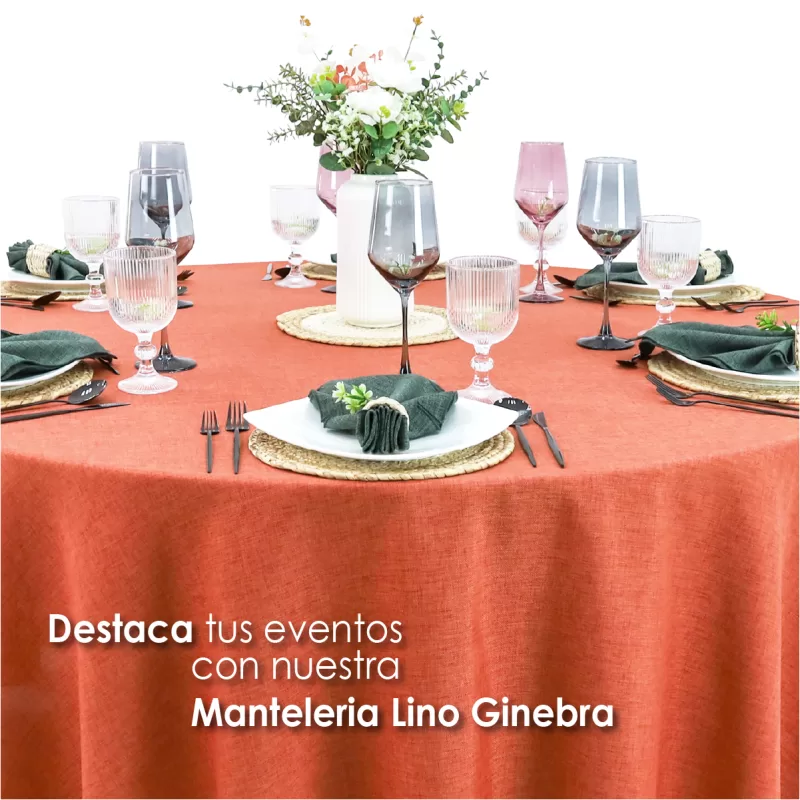 Mantel Redondo Lino Ginebra 2.90 D Shedron