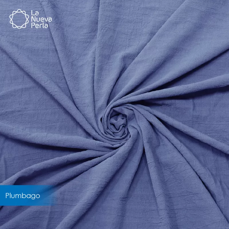 Manta Lino 1.70 M ancho Azul Plumbago