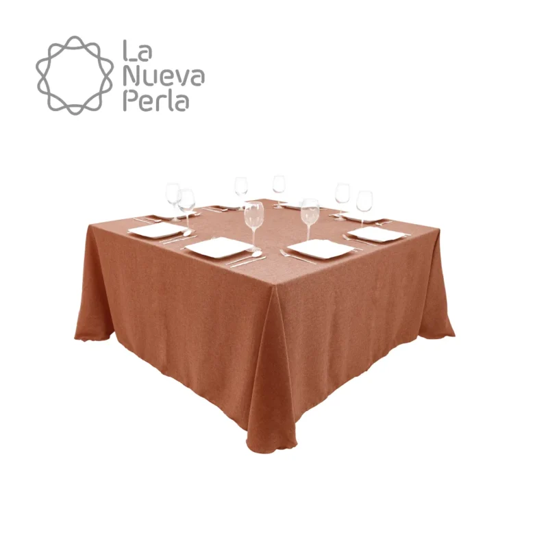 Mantel Imperial Lino Ginebra 2.90 X 2.90 M Tabaco