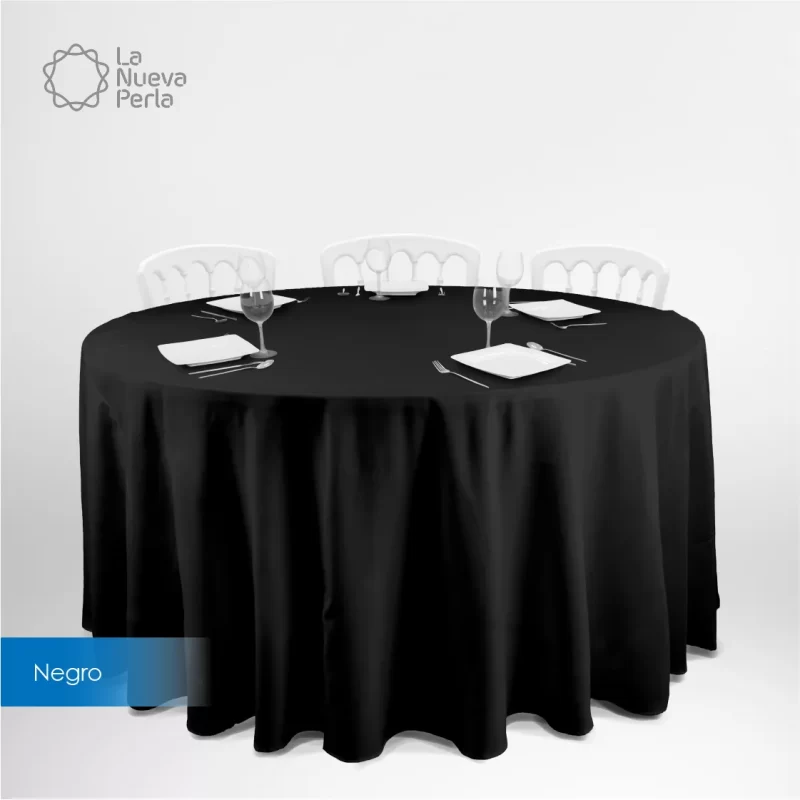 Mantel Redondo Tergal Liverpool 2.90 D Negro