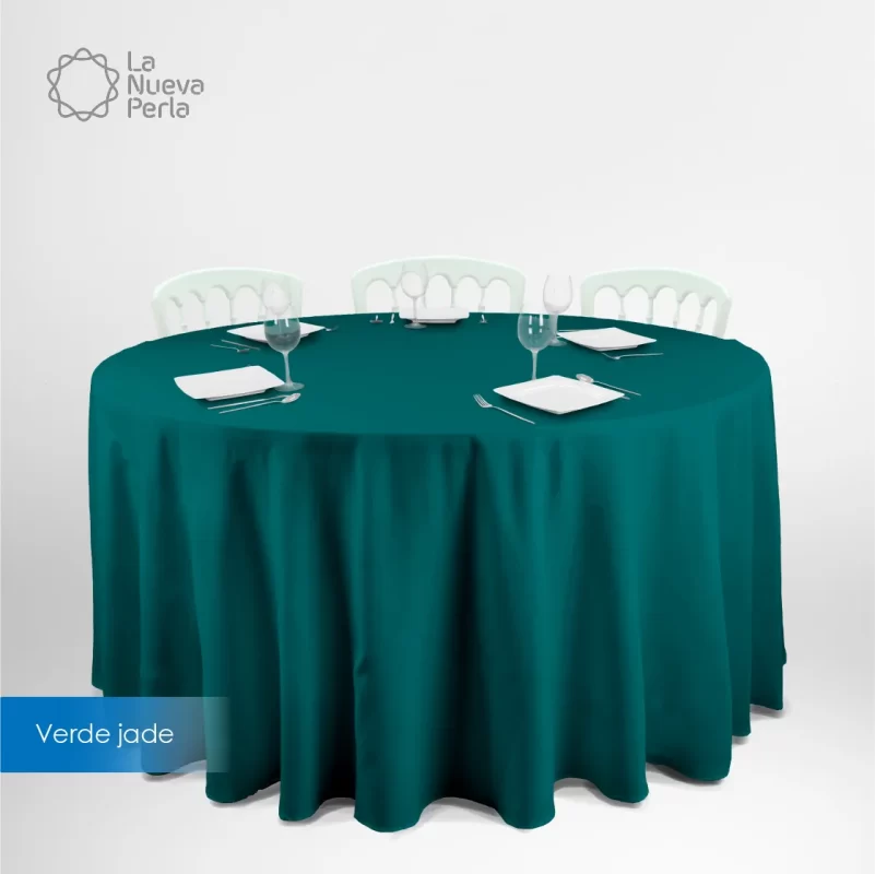 Mantel Redondo Tergal Liverpool 2.90 D Verde Jade