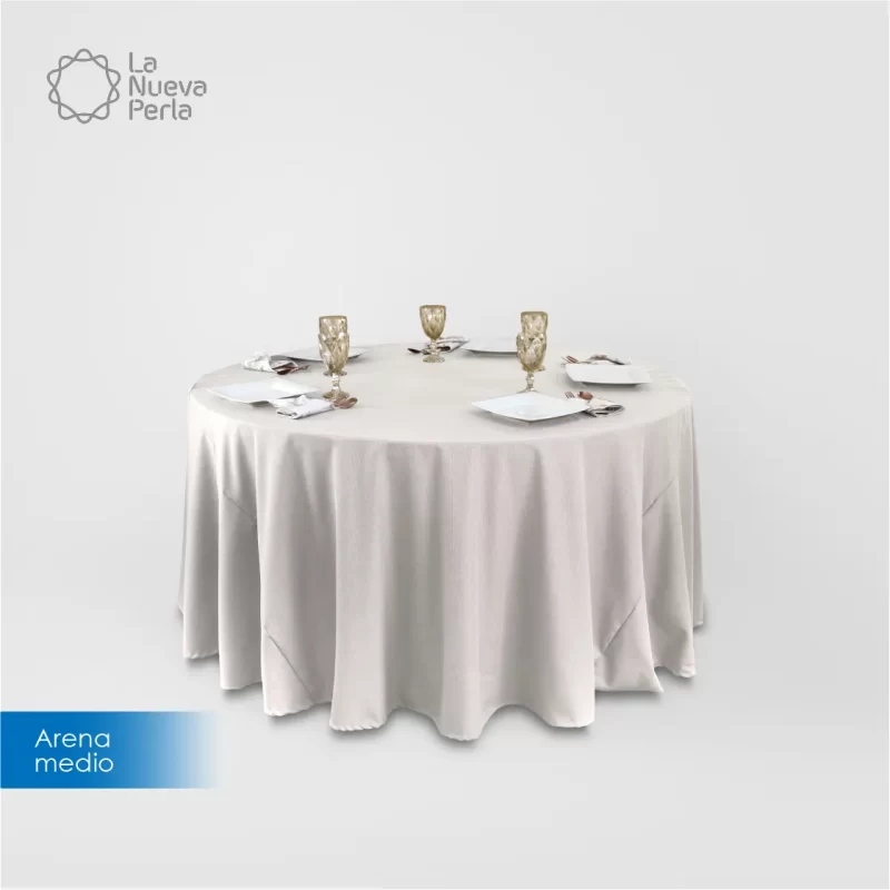 Mantel Redondo Lino Venecia 2.90 D Arena Medio