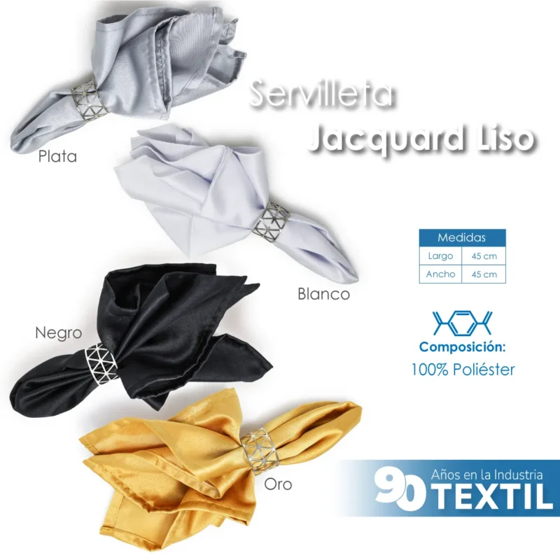 Servilleta Yackard Liso 45x45 cm Blanco