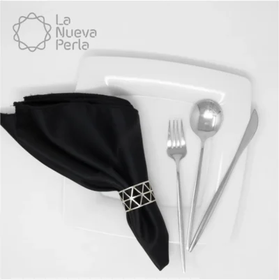 Servilleta Yackard Liso 45x45 cm Negro: imagen 6