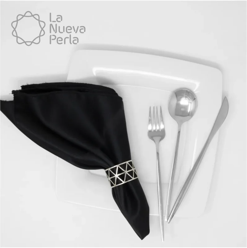 Servilleta Yackard Liso 45x45 cm Negro