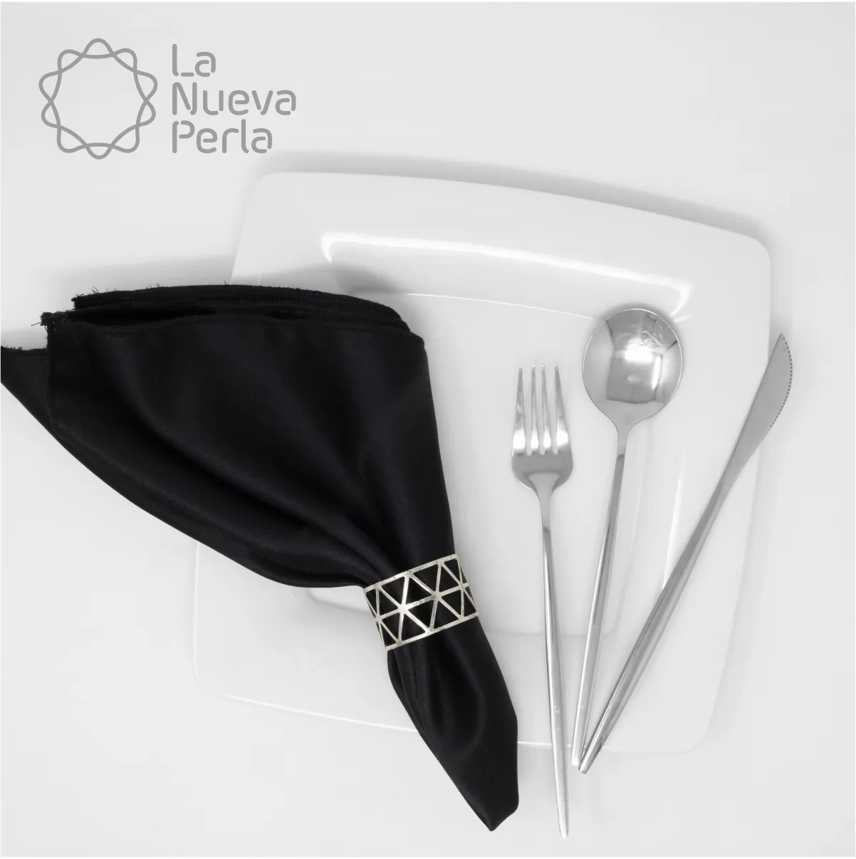 Servilleta Yackard Liso 45x45 cm Negro: imagen 6
