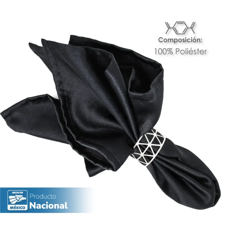 Servilleta Yackard Liso 45x45 cm Negro