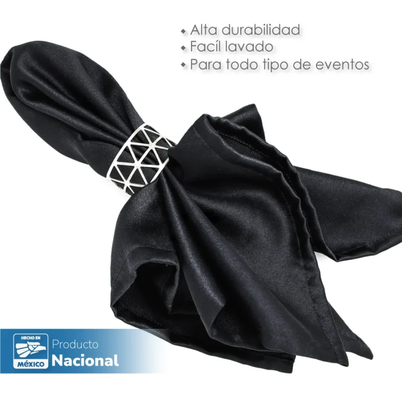 Servilleta Yackard Liso 45x45 cm Negro