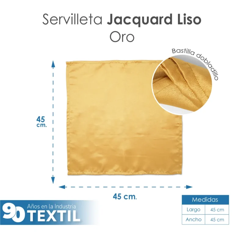 Servilleta Yackard Liso 45x45 cm Oro