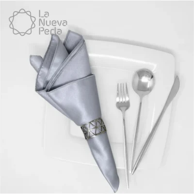 Servilleta Yackard Liso 45x45 cm Plata: imagen 6
