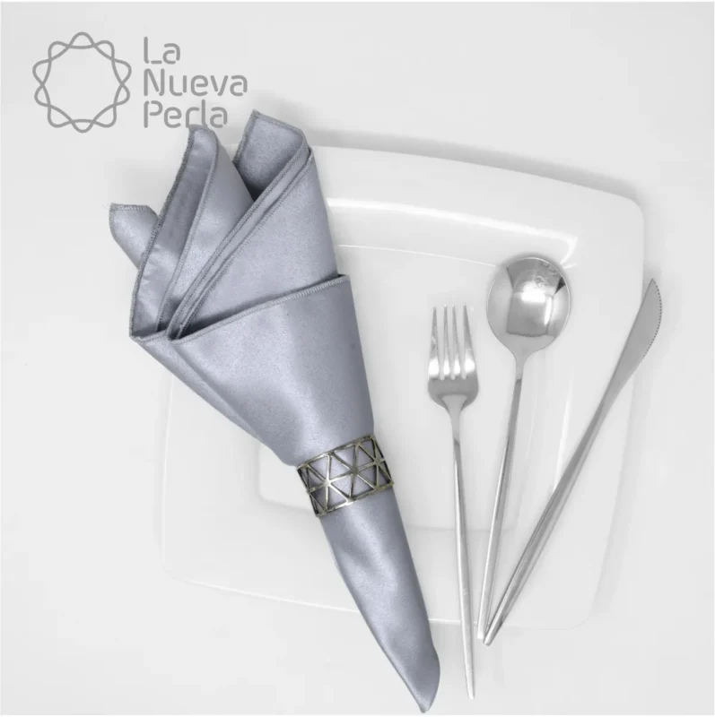 Servilleta Yackard Liso 45x45 cm Plata