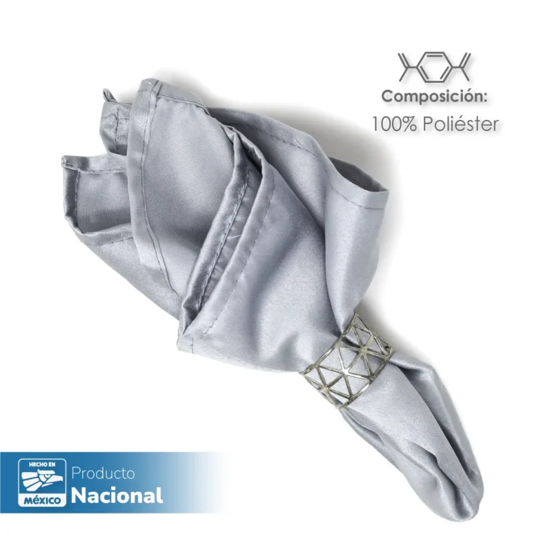 Servilleta Yackard Liso 45x45 cm Plata