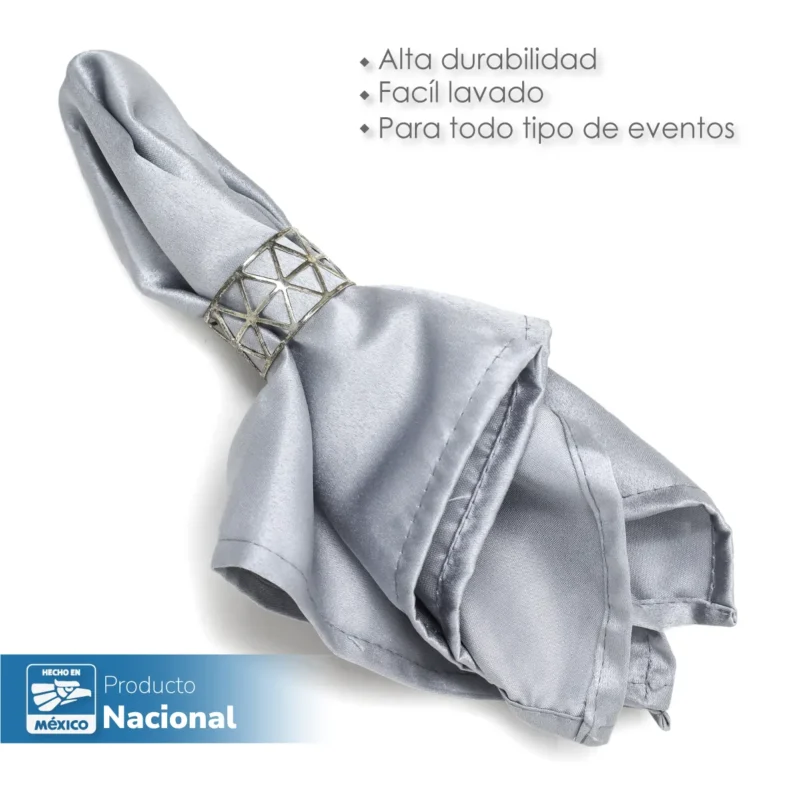 Servilleta Yackard Liso 45x45 cm Plata
